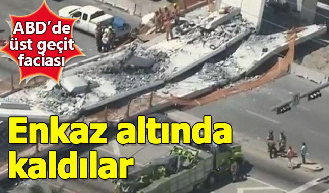 ABD'de korkunç kaza üst geçidin altında kaldılar