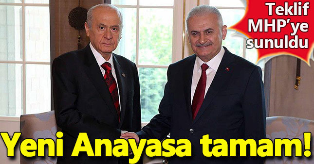 AK Parti, anayasa değişiklik teklifini MHP'ye sundu