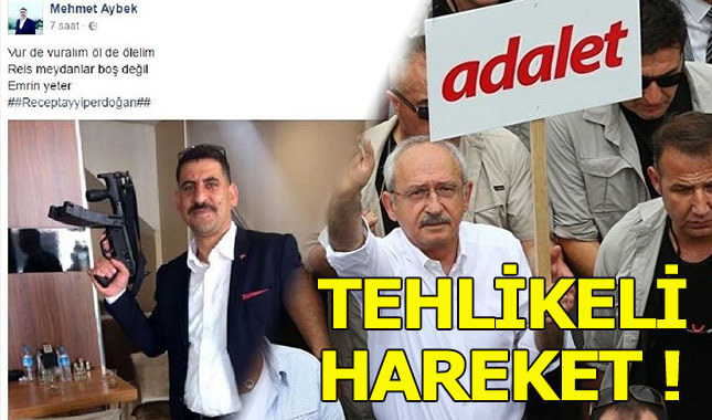 AK Partili yöneticiden makineli tüfekli paylaşım