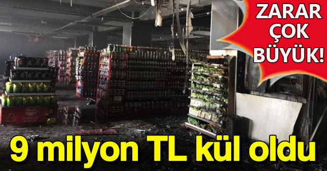 AVM'de çıkan yangın milyonlarca lira zarar ettirdi