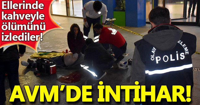 AVM'de şok görüntü! Kahvelerini yudumlayarak ölümünü izlediler