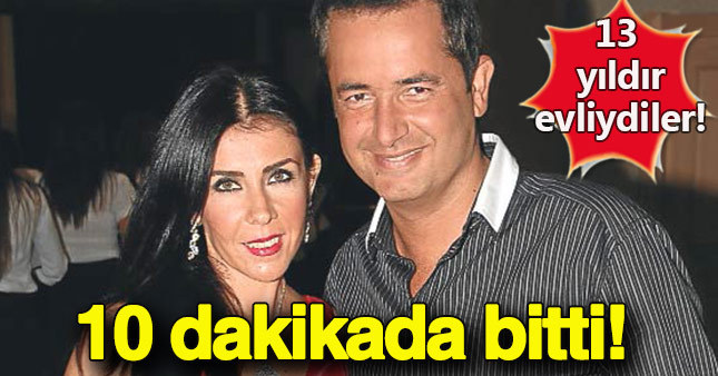 Acun Ilıcalı 13 yıllık eşinden anlaşmalı bir şekilde boşandı