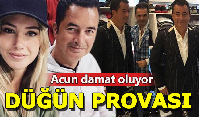 Acun Ilıcalı damatlığı giydi prova yaptı