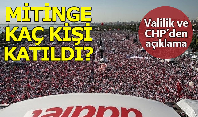 Adalet Mitingi'ne kaç kişi katıldı? CHP ve İstanbul Valiliğinden resmi açıklama