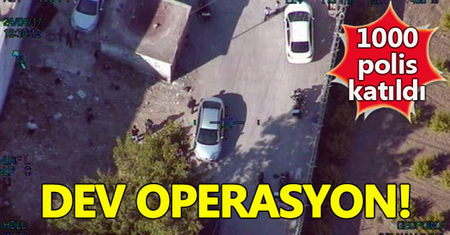 Adana'da bin polisle 'torbacı' operasyonu