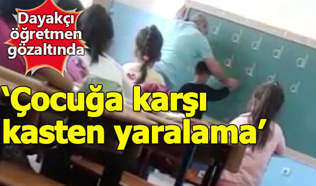 Adana'daki dayakçı öğretmen gözaltında