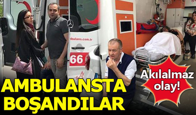Adliyede değil ambulansta boşandılar