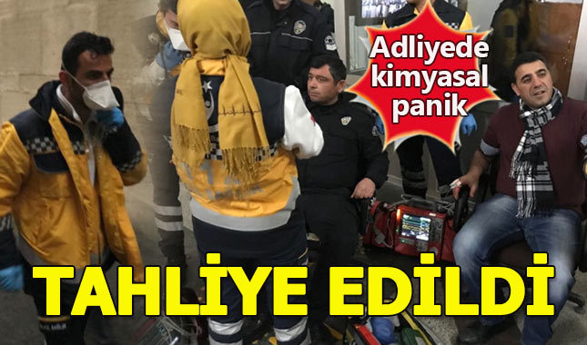 Adliye'de kimyasal alarmı, çalışanlar tahliye edildi