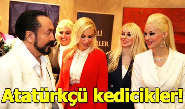 Adnan Oktar'ın kedicikleri Atatürk'ün izinde!