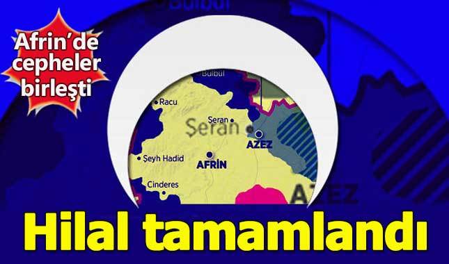 Afrin'deki Zeytin Dalı Harekatı'nda "hilal" tamamlandı