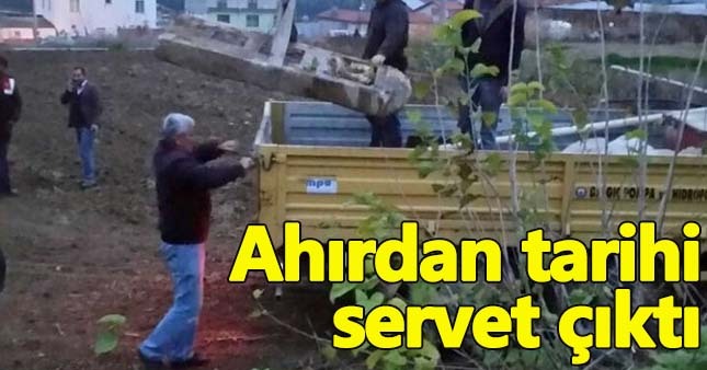 Ahırda tarihi servet bulundu