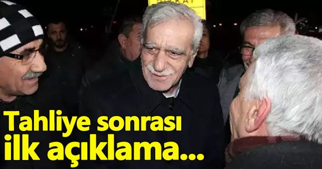 Ahmet Türk'ten tahliye sonrası ilk açıklama