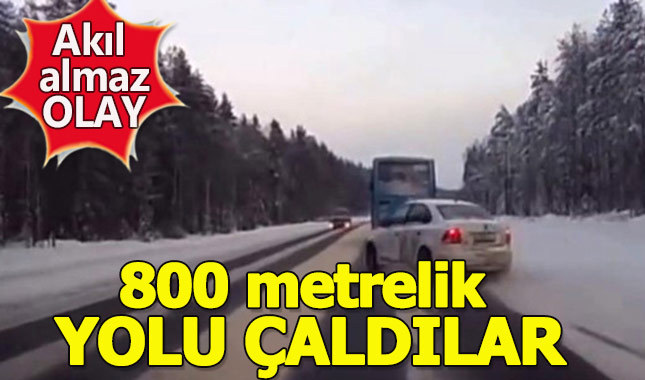Akıl almaz olay! 800 metrelik yolu çaldılar