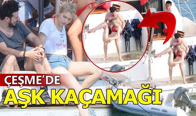 Aleyna Tilki ile Emrah Karaduman Çeşme'de tatil yapıyor