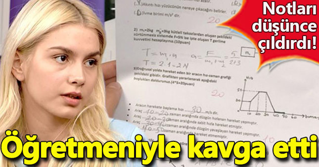 Aleyna Tilki notları düşünce öğretmeniyle kavga etti