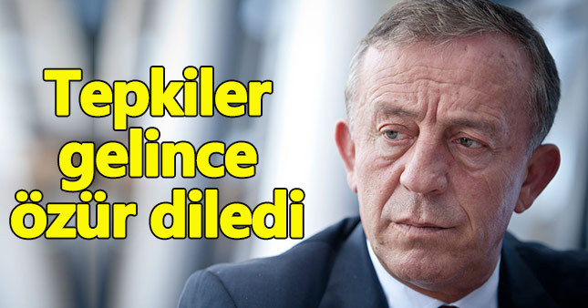 Ali Ağaoğlu o sözler için özür diledi