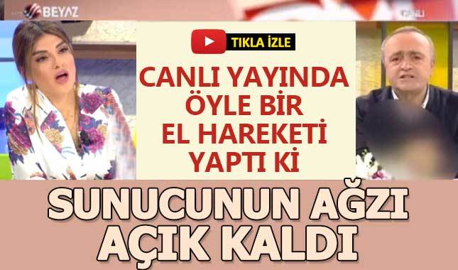 Ali Eyüboğlu'ndan canlı yayında skandal el hareketi