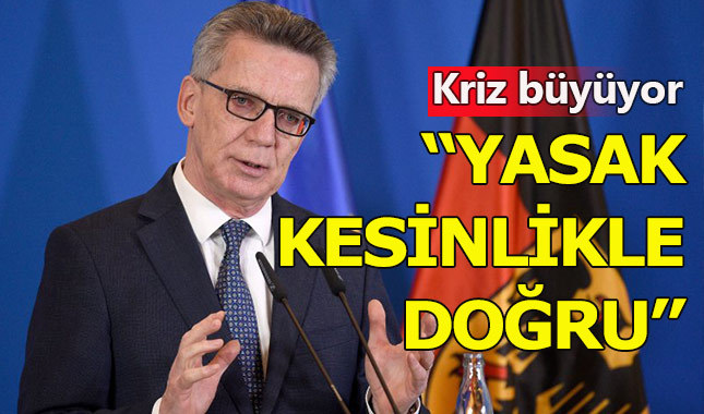 Alman bakandan Erdoğan'a getirilen yasağa destek