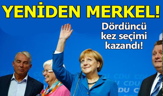 Almanya'da Merkel dördüncü kez zafere ulaştı