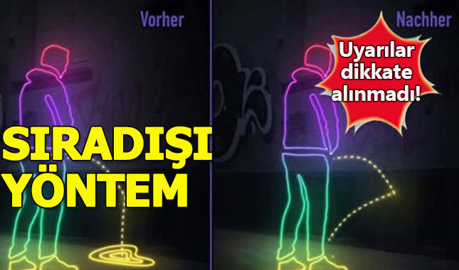 Almanya'da sokağa işemeye sıradışı çözüm
