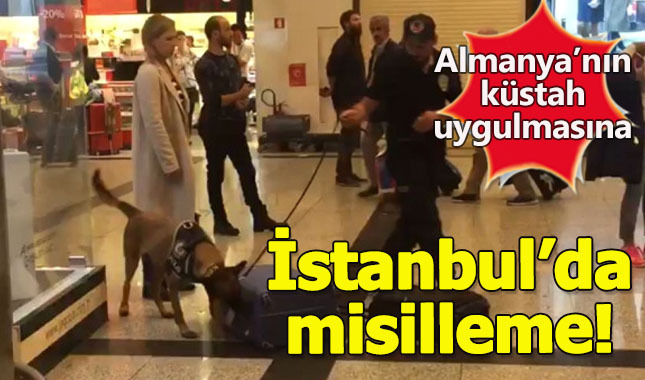 Almanya'nın küstahlığına jet yanıt! Almanların valizleri köpekle arandı