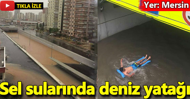 Alt geçitte deniz yatağıyla yüzdü