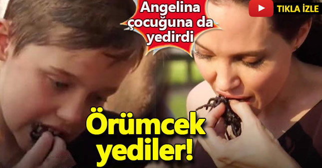 Angelina Jolie çocuklarına örümcek yedirdi