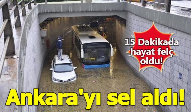 Ankara yeniden yağmur sularına teslim oldu