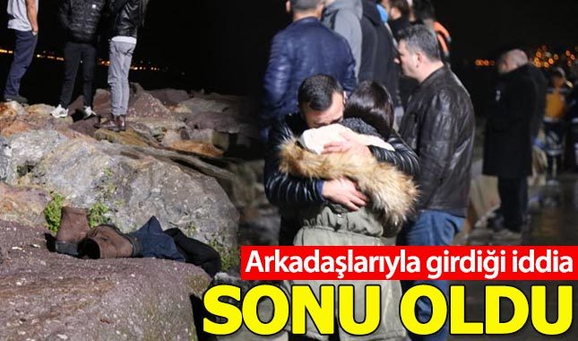 Arkadaşlarıyla iddialaşıp denize giren genç, boğularak can verdi