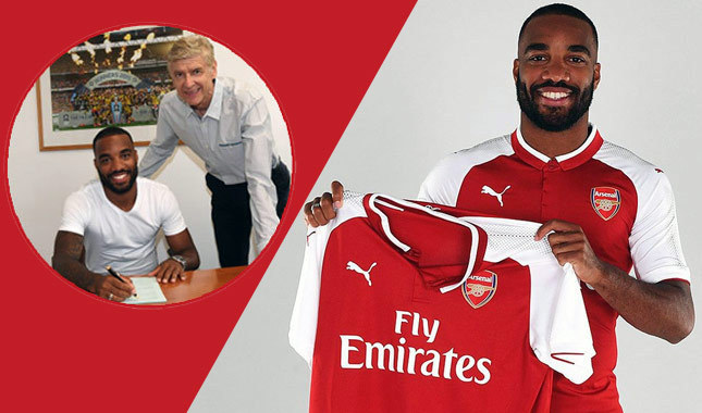 Arsenal Lacazette'i rekor bonservisle transfer etti