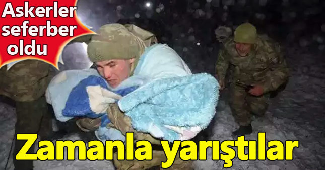 Askerler 2 yaşındaki bebek için zamanla yarıştı
