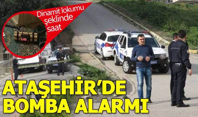 Ataşehir'de bomba ihbarı yapılan binadan "dinamit lokumu" şeklinde saat çıktı