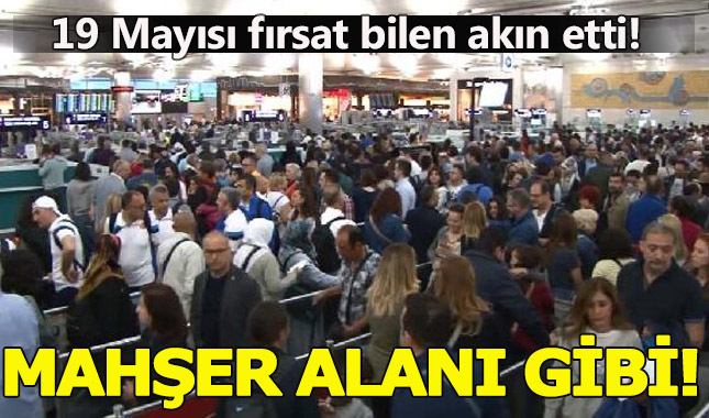 Atatürk Havalimanı'na tatilciler akın etti