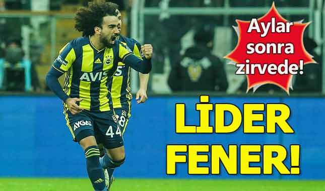 Aylar sonra Fenerbahçe liderlik koltuğuna oturdu