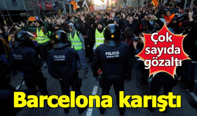 Barcelona'da ayrılıkçılar sokaklara döküldü