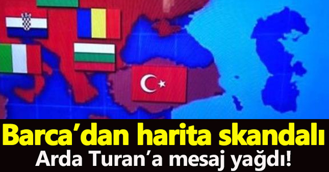 Barcelona'nın televizyonunda skandal Türkiye haritası