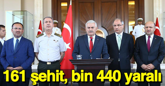 Başbakan Binali Yıldırım darbe girişiminin bilançosunu açıkladı