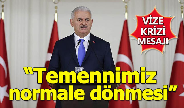 Başbakan Yıldırım'dan ABD'ye vize mesajı