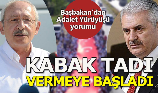 Başbakan'dan Adalet Yürüyüşü yorumu: "Kabak tadı vermeye başladı"