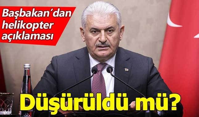 Başbakan'dan düşen helikopterle ilgili açıklama