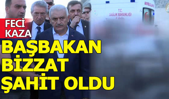 Başbakan'ın yol güzergahında kaza