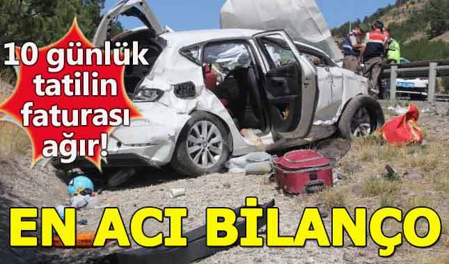 Bayramın en acı bilançosu: 164 kaza, 114 ölü, 503 yaralı