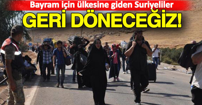 Bayramlaşmaya 35 bin Suriyeli gitti