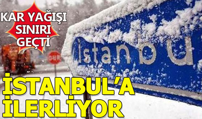 Beklenen kar yağışı Edirne'yi geçti İstanbul'a giriş yaptı