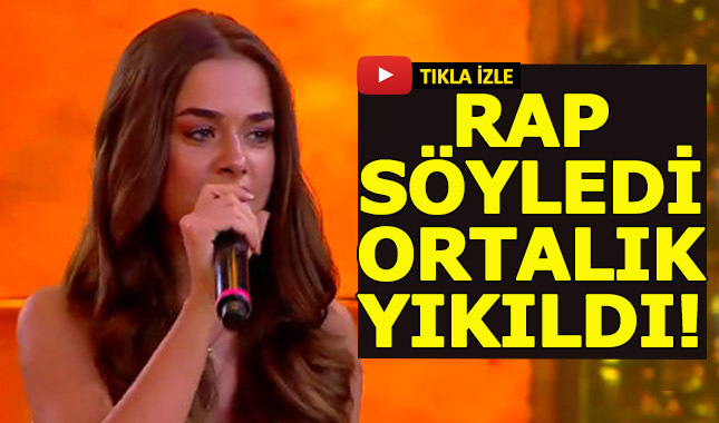 Bensu Soral rap performansıyla herkesi büyüledi