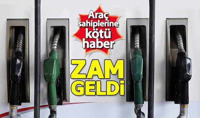 Benzin fiyatlarına zam geldi