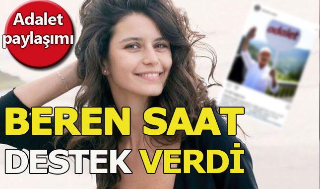 Beren Saat'ten Adalet Mitingi'ne destek paylaşımı