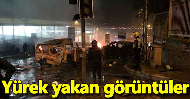 Beşiktaş’taki patlamada olay yerinden ilk görüntüler