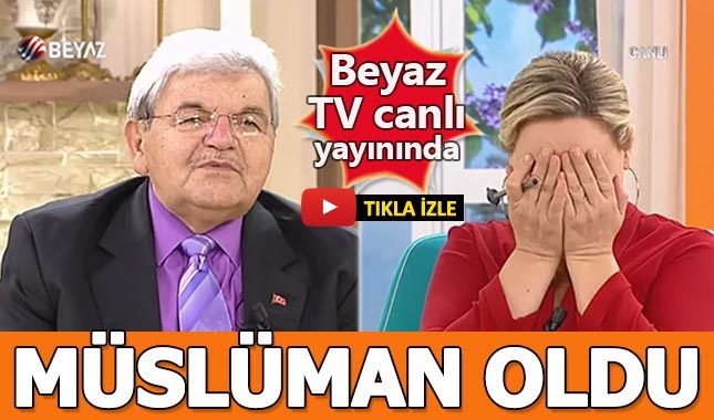 Beyaz TV'de ilginç anlar! Canlı yayında Müslüman oldu