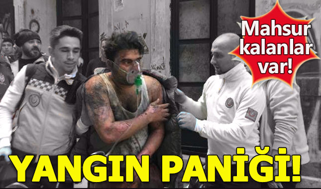 Beyoğlu'nda yangın paniği! Mahsur kalanlar var